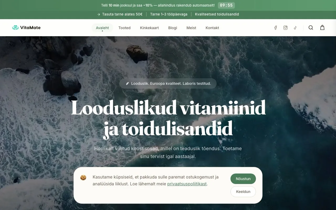 Vitamate OÜ veebileht