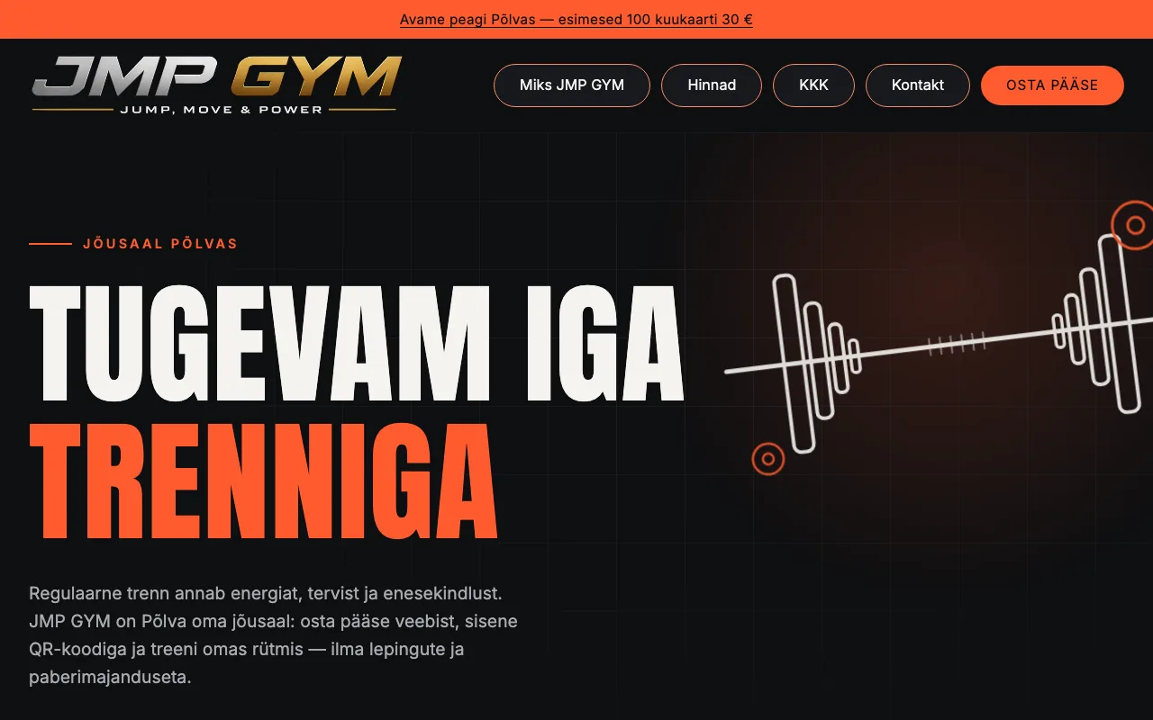 JMP GYM veebileht